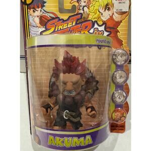 NIB RARE CAPCOM Street Fighter Jr AKUMA Action Figure 5" 1999 ReSaurus